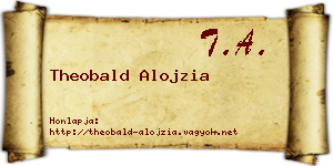 Theobald Alojzia névjegykártya